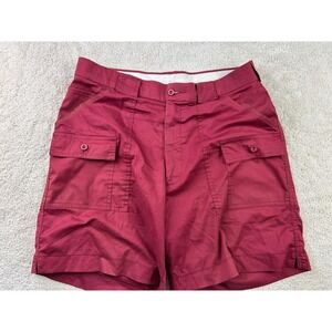 Sportif USA Cargo Shorts Mens 34 Red Utility Pockets Casual Outdoor Hiking Style
